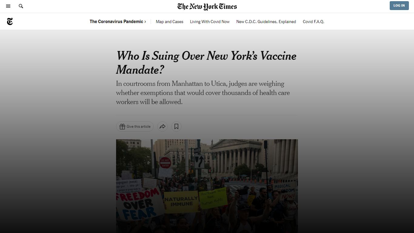 New York's Vaccine Mandate: What to Know - The New York Times